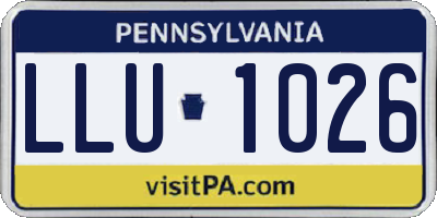 PA license plate LLU1026