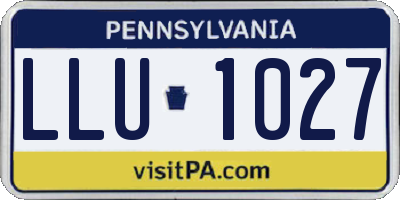 PA license plate LLU1027