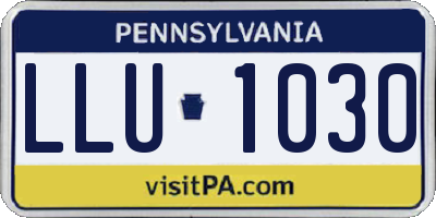 PA license plate LLU1030
