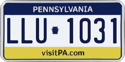 PA license plate LLU1031