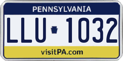 PA license plate LLU1032