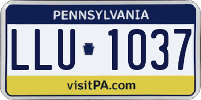 PA license plate LLU1037