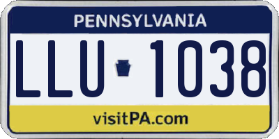 PA license plate LLU1038