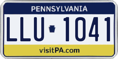 PA license plate LLU1041
