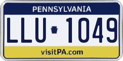 PA license plate LLU1049