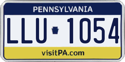 PA license plate LLU1054