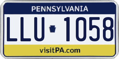 PA license plate LLU1058