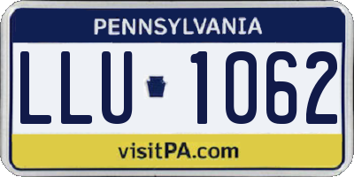 PA license plate LLU1062