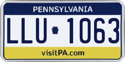 PA license plate LLU1063