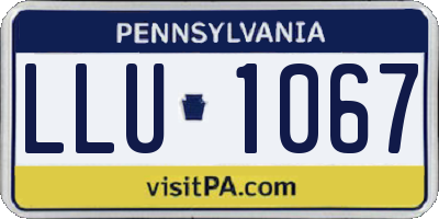 PA license plate LLU1067