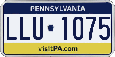 PA license plate LLU1075