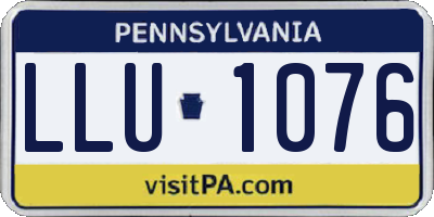 PA license plate LLU1076