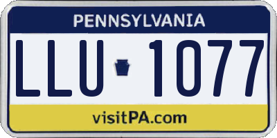 PA license plate LLU1077