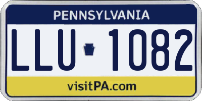 PA license plate LLU1082