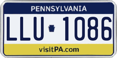 PA license plate LLU1086