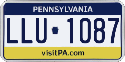 PA license plate LLU1087