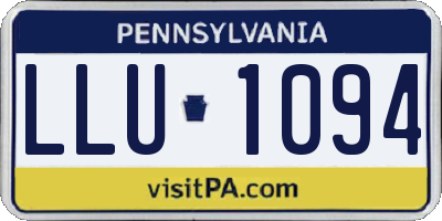 PA license plate LLU1094