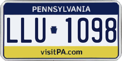PA license plate LLU1098