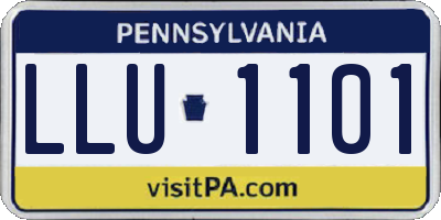 PA license plate LLU1101