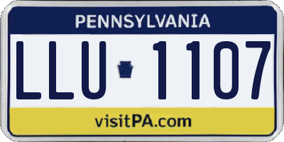 PA license plate LLU1107