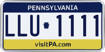 PA license plate LLU1111