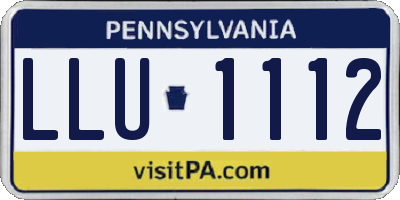 PA license plate LLU1112