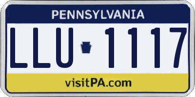 PA license plate LLU1117
