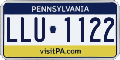 PA license plate LLU1122