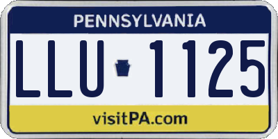 PA license plate LLU1125