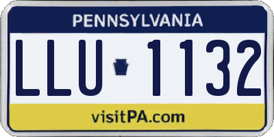 PA license plate LLU1132
