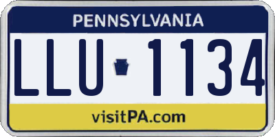 PA license plate LLU1134