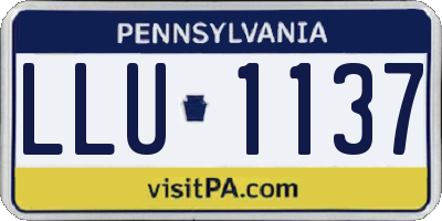PA license plate LLU1137