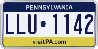 PA license plate LLU1142
