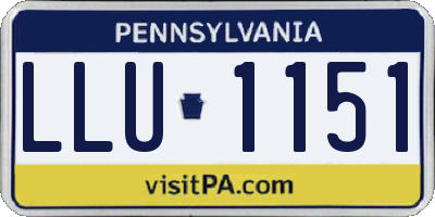 PA license plate LLU1151