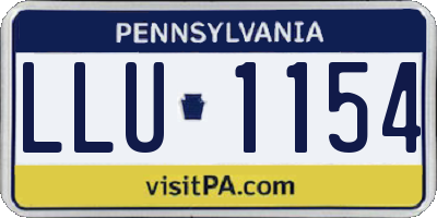 PA license plate LLU1154