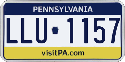 PA license plate LLU1157