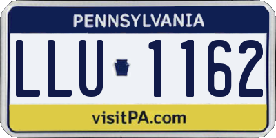 PA license plate LLU1162