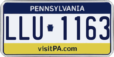 PA license plate LLU1163