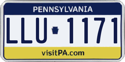 PA license plate LLU1171