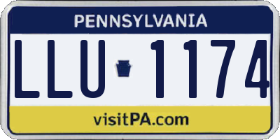 PA license plate LLU1174