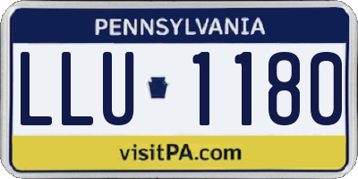 PA license plate LLU1180