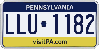 PA license plate LLU1182