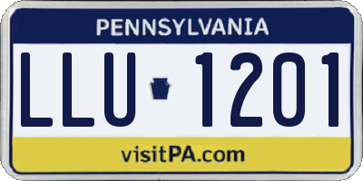 PA license plate LLU1201