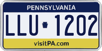 PA license plate LLU1202