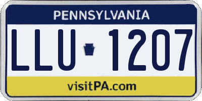 PA license plate LLU1207