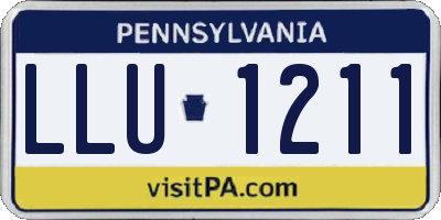 PA license plate LLU1211