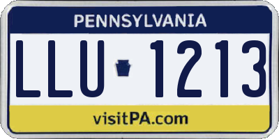 PA license plate LLU1213