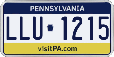 PA license plate LLU1215