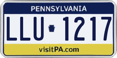 PA license plate LLU1217