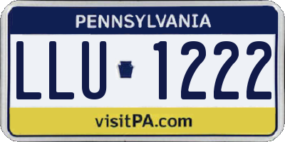 PA license plate LLU1222